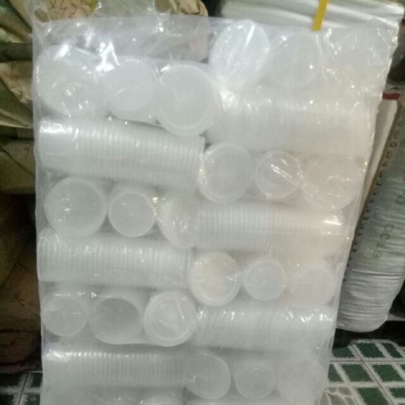Bộ 50 hộp nhựa tròn bánh flan có nắp