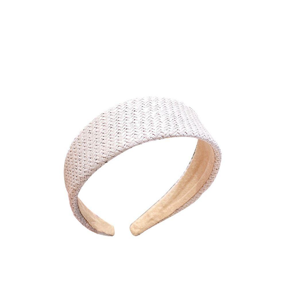 Băng Đô Cài Tóc Bản Rộng Màu Trơn Phong Cách Vintage Thanh Lịch Dễ Phối Đồ Cho Nữ