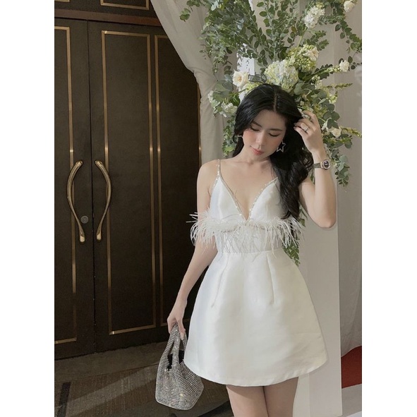 ĐẦM SUÔNG 2 DÂY KẾT ĐÁ PHỐI LÔNG VŨ