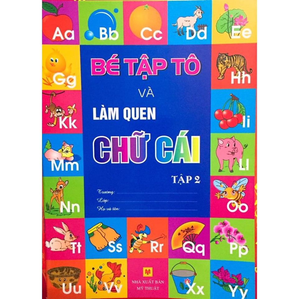 Sách - Bé tập tô và làm quen chữ cái tập 1 và 2