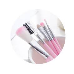 Bộ Cọ Trang Điểm 5 Món Tiện Lợi Màu Hồng 🍑 Peach.Beauty 🍑 | BigBuy360 - bigbuy360.vn