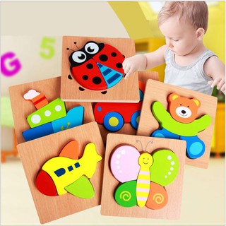 Tranh Xếp hình Gỗ 3D nổi khối dành cho bé từ 18 tháng Động Vật Biển lựa chọn thoải mái