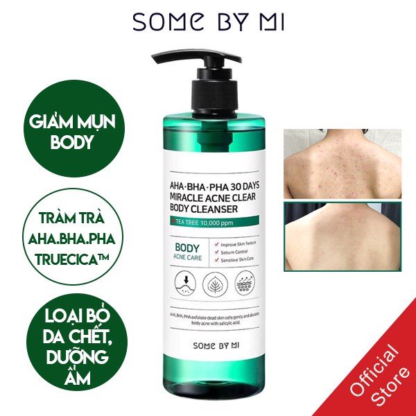 Sữa tắm Some By Mi Giảm Mụn Lưng AHABHAPHA 30 Days Miracle Acne Clear Body Cleanser 400g