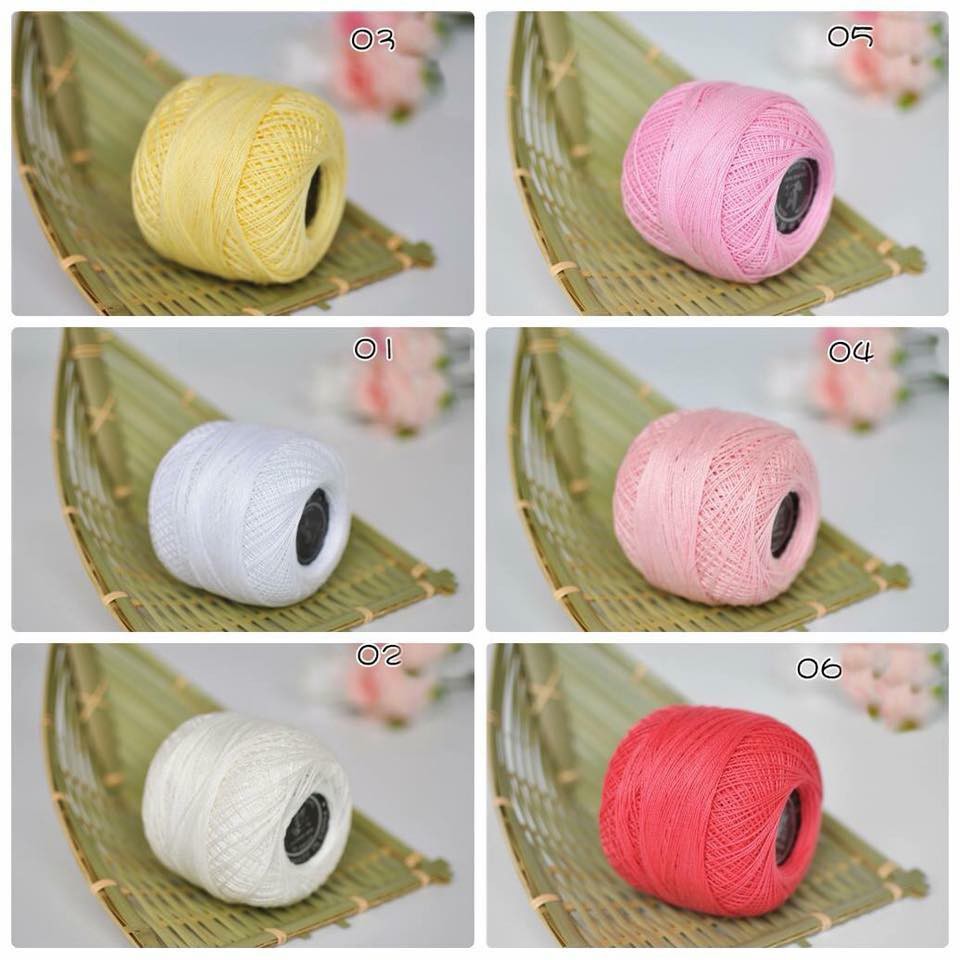 Sợi pearl cotton chuyên móc váy áo mùa hè thu | BigBuy360 - bigbuy360.vn