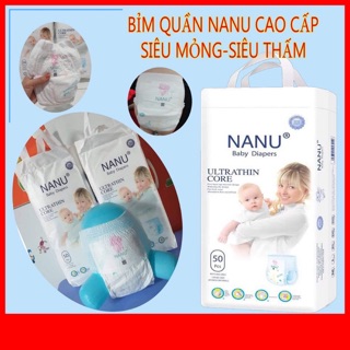 Tã bỉm quần nanu size 100 miếng m/100 miếng l/ 100 miếng xl/100miếng xxl/100 miếng xxxl