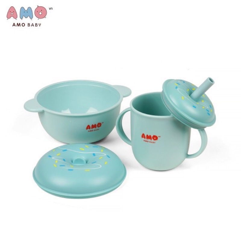 Set đồ dùng ăn dặm Amo cho bé 6 cho tiết 𝐁𝐞𝐞𝐡𝐨𝐮𝐬𝐞