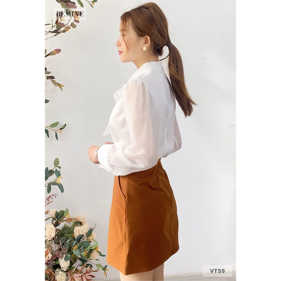 [Mã WABRLOW5 giảm 15% đơn 300K] Chân váy chữ A ngắn BEMINE VT59NAU | BigBuy360 - bigbuy360.vn