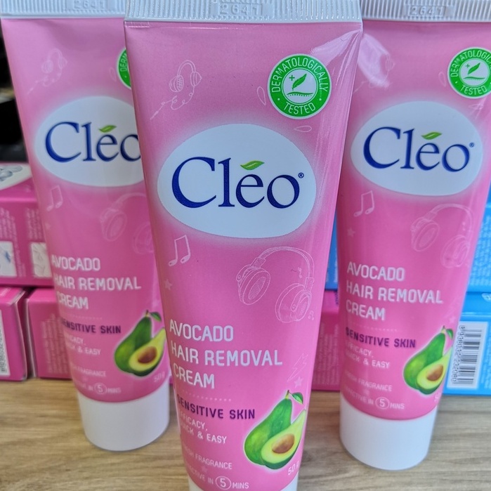 Tẩy lông CLEO Sensitive Skin 50g (kem tẩy lông cho da nhạy cảm ) - chai màu hồng