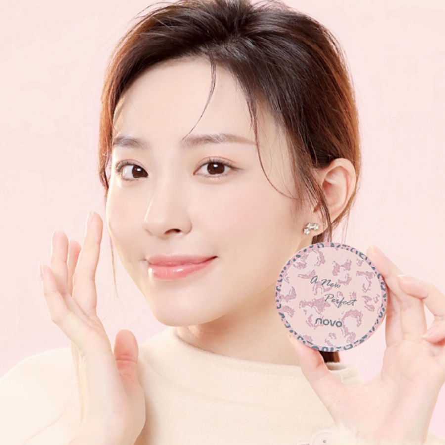 Phấn Nước NOVO Da Beo Hồng Che Khuyết Điểm Toàn Diện Dưỡng Ẩm Chống Thấm Nước