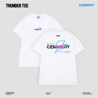 Áo thun cemmery " thunder tee " #white