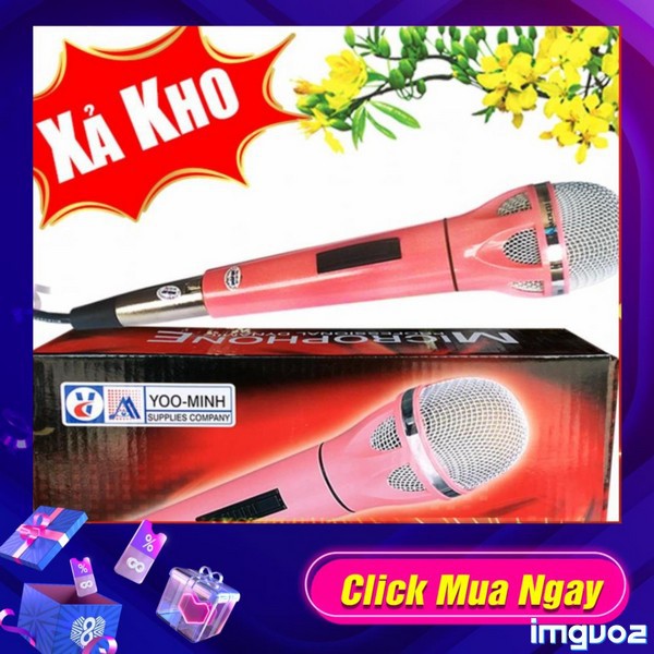 Micro karaoke có dây Yoo-Minh chính hãng, hát nhẹ chống hú