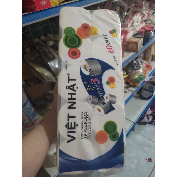 Bịch 10 cuộn giấy vệ sinh cao cấp VIỆT NHẬT/ Lency