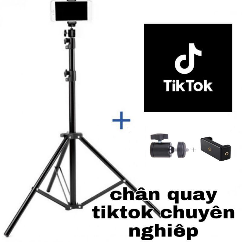 Gậy Quay Tiktok Chuyên Nghiệp Kèm Đầu Kẹp Và Trục Xoay 360.