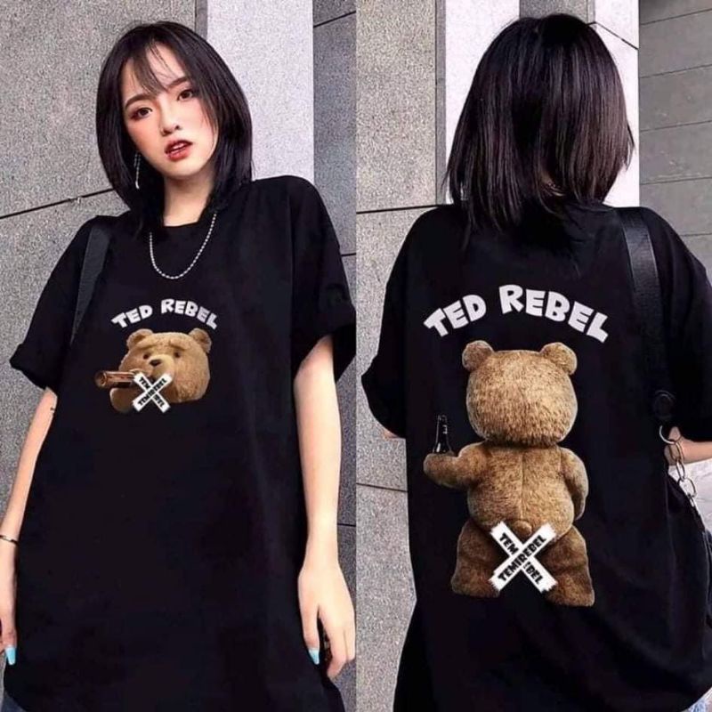 Set Quần Legging + Áo Phông Hình Gấu TED REBEL,Áo Form Thụng Tay Lỡ, Quần Legging Co Giãn 4 Chiều Mịn Đẹp( Kèm Ảnh Thật)