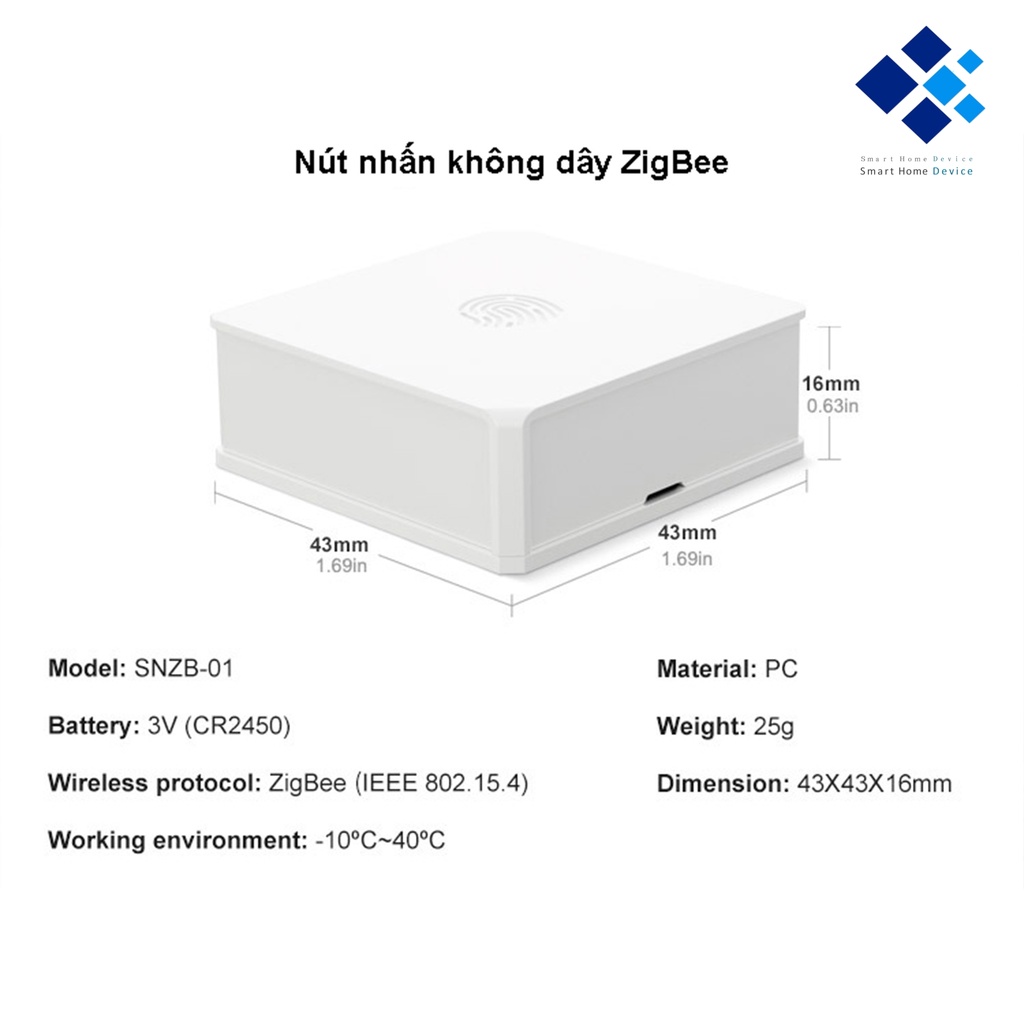 Nút nhấn không dây Sonoff Smarthome ewelink zigbee