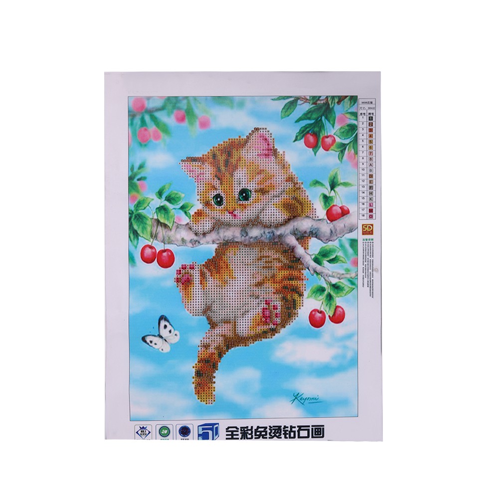 tranh đính đá kim cương 5D hình mèo rừng tự hoàn thành | BigBuy360 - bigbuy360.vn