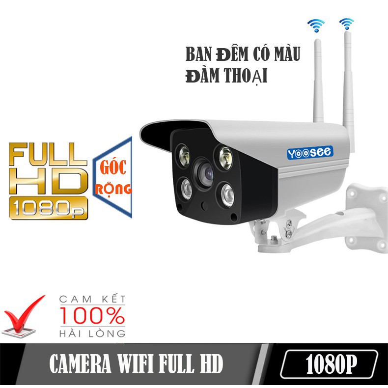 [cavoixanhmart] Camera Wifi Yoosee Lắp ngoài trời Full HD 1080P 2MPX- Có đèn led chiếu sáng