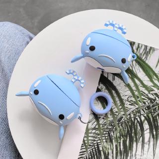 Vỏ bọc hộp đựng tai nghe airpod chống sốc hình cá heo đáng yêu chất liệu silicone