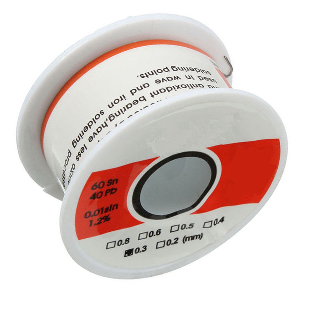 Cuộn Dây Hàn Thiếc 0.3mm 50G 60 / 40 Rosin Core Flux 1.2%
