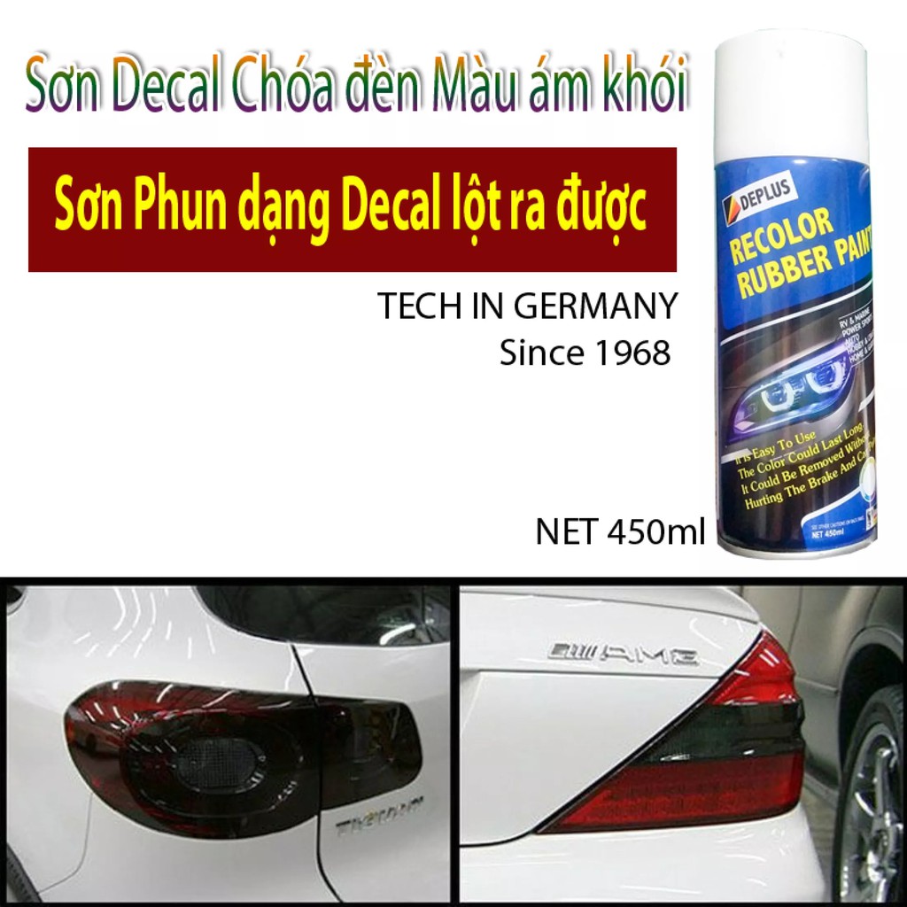Sơn xịt hiệu ứng đèn xe,kính nhà ( màu Ám Khói , Sơn xịt hiệu ứng chói đèn )