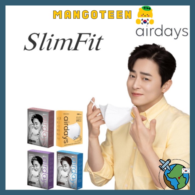 Airdays slim fit Set 10/30 PCS Khẩu Trang Mỏng Vừa Vặn Cho Mùa Hè /KF94 Hàn Quốc