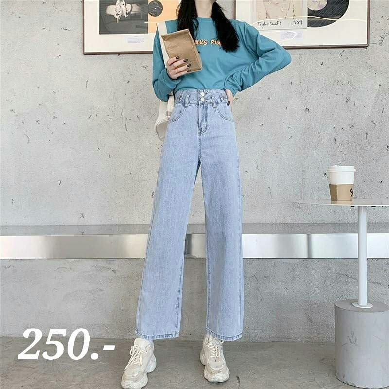 [ FREESHIP, HÀNG SHOP ] QUẦN JEAN ỐNG RỘNG NỮ LƯNG CAO 2 NÚT 2 ĐAI, QUẦN BÒ LƯNG CAO, QUẦN BÒ CÁ TÍNH CAO CẤP UTI-NY503