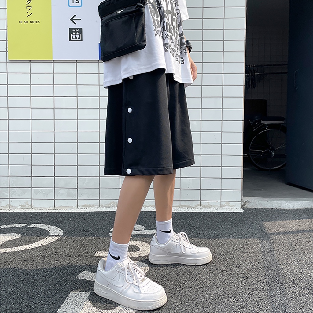 Quần short nam UNICI quần đùi lửng thể thao mặc nhà đường khuy nút trơn 2 bên Unisex QSK02