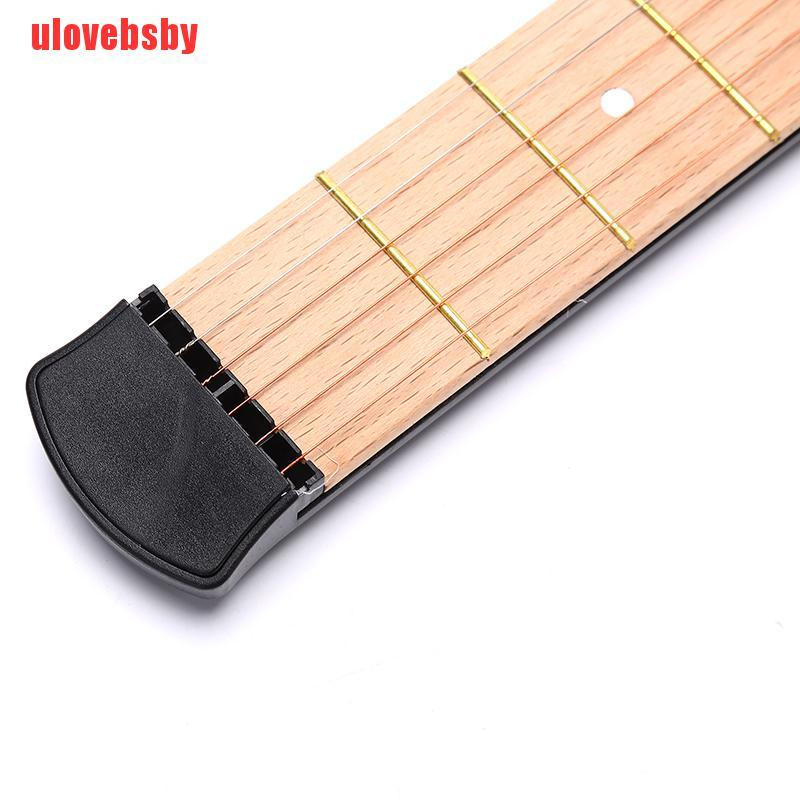 [ulovebsby]6 Tone Pocket Guitar Practice Neck Portable Guitar Chord Trainer Tool Beginner