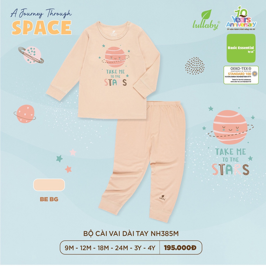 Bộ Dài Tay Petit Lullaby bé trai/bé gái hoạ tiết dễ thương