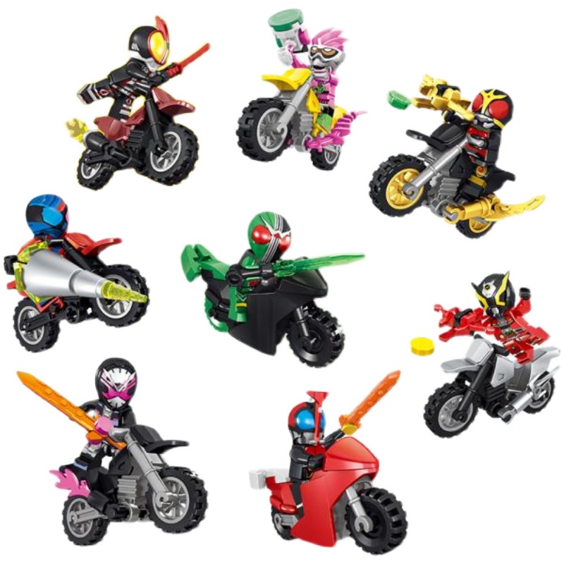 New Kamen Rider Minifigure Xe máy Tương thích Lego Mặt nạ Siêu nhân Cậu bé Mô hình Đồ chơi Xếp hình Khối xây dựng lắp rá