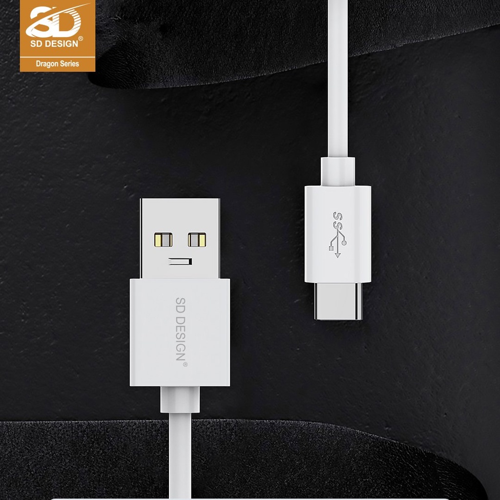 Cáp sạc TypeC SD DESIGN M162 chính hãng dây dài 2m2 chân sạc sử dụng cho các máy samsung oppo xiaomi bảo hành 1 đổi 1