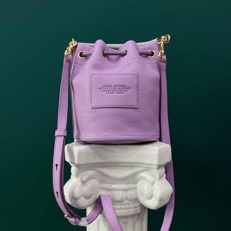 TNS-Túi bucket rút dây siêu  Marcie leather bucket bag--tone tím lavender cá tính trendy