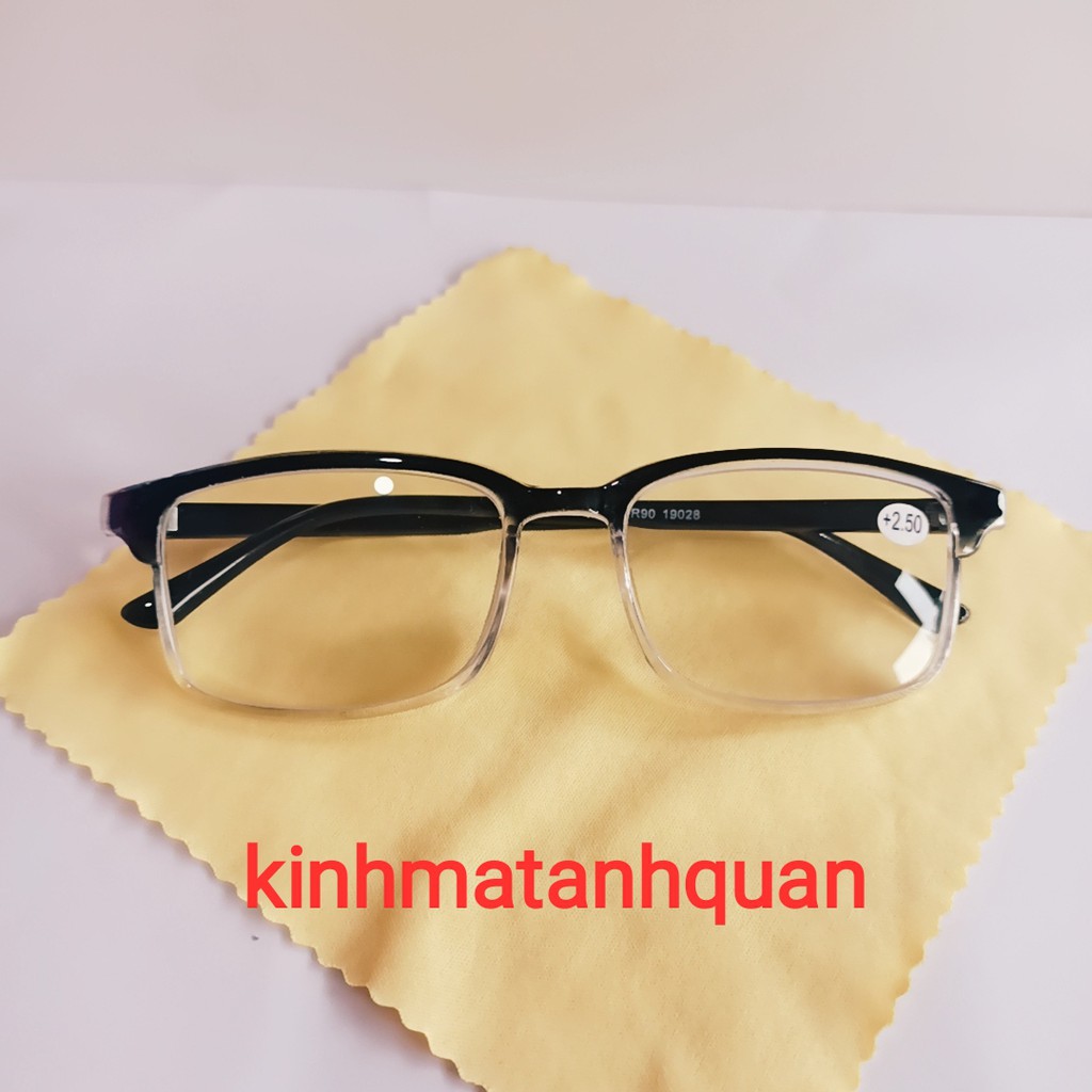 KÍNH LÃO NAM NỮ GỌNG NHỰA CHUẨN ĐỘ FROM ĐẸP