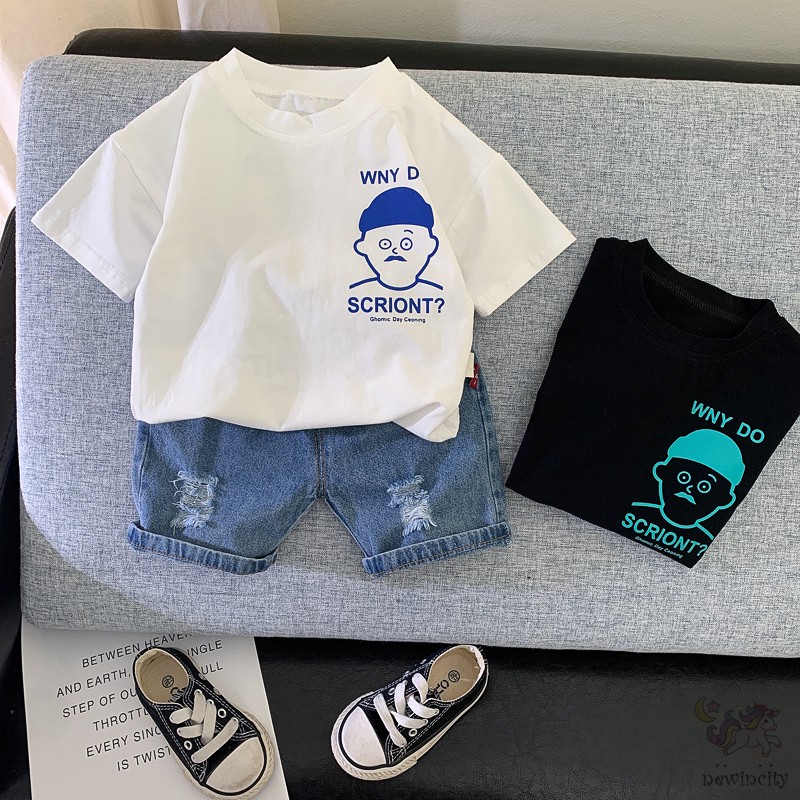 Set Áo Thun Tay Ngắn &amp; Quần Short Cho Bé Trai