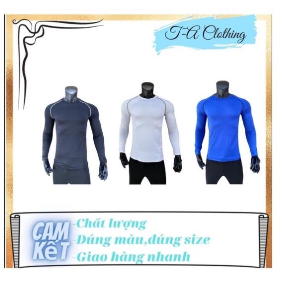 Áo giữ nhiệt nam chất liệu thun lạnh công dụng giữ ấm cho cơ thể dáng ôm thích hợp khi đi chơi ,đi đá bóng