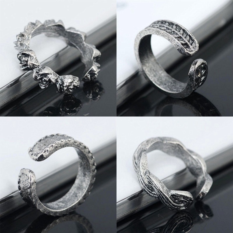 Bộ 12 chiếc nhẫn khắc họa tiết đẹp mắt