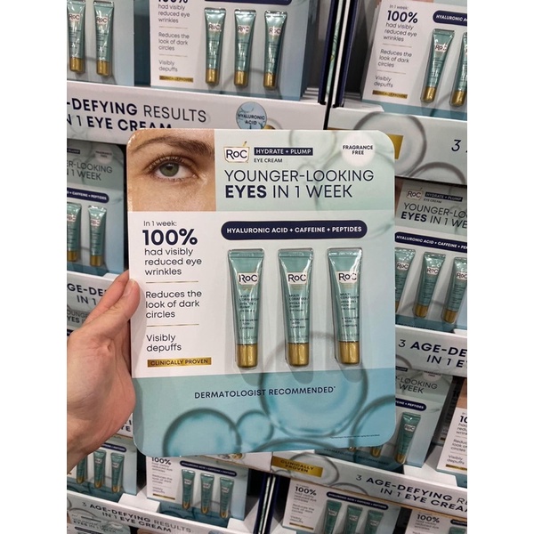KEM DƯỠNG MẮT ROC HYDRATE + PLUMP EYE CREAM 15ML