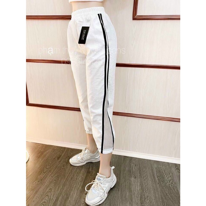 Quần đũi xước phối lưới bo gấu cho nữ siêu mát