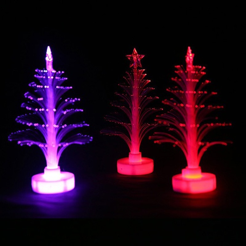 Cây Thông Noel Đèn Led Sợi Quang Nhiều Màu Sắc Trang Trí Nhà Cửa