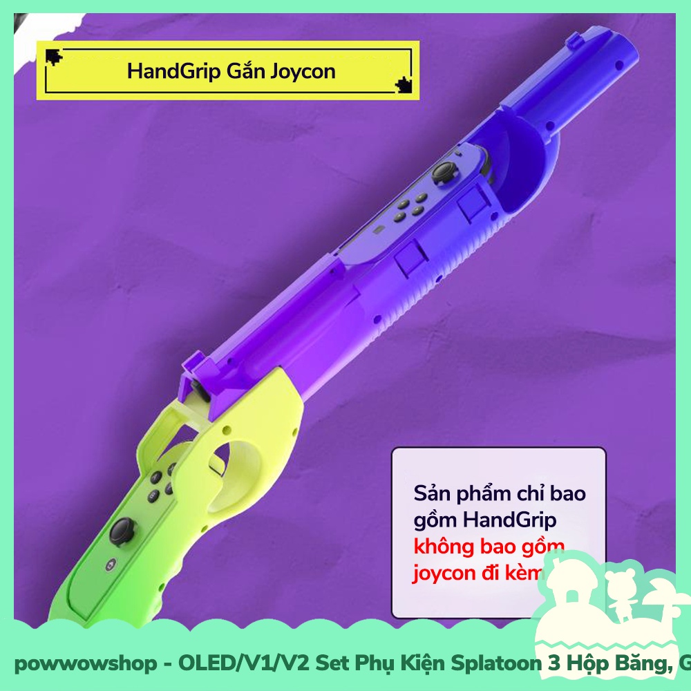 Oled/V1/V2 Set Phụ Kiện Hộp Băng, Giá Đỡ, Case Dock, Handgrip, Straps Cho Nintendo Switch Splatoon 3