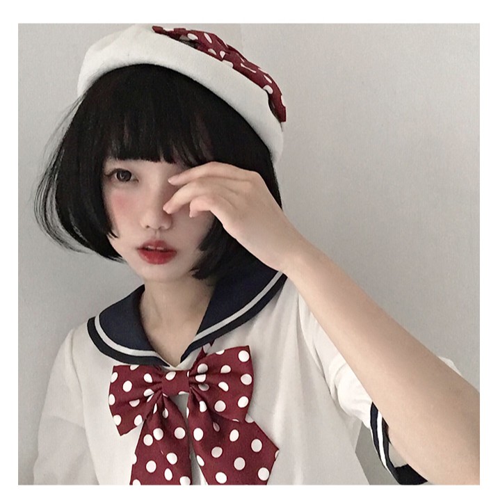 Tóc giả lolita chính hãng hengji đen cụp lưới hoa/có rãnh da đầu/ dày dặn/ wig cosplay/ hóa trang Sakana Cosplay Shop