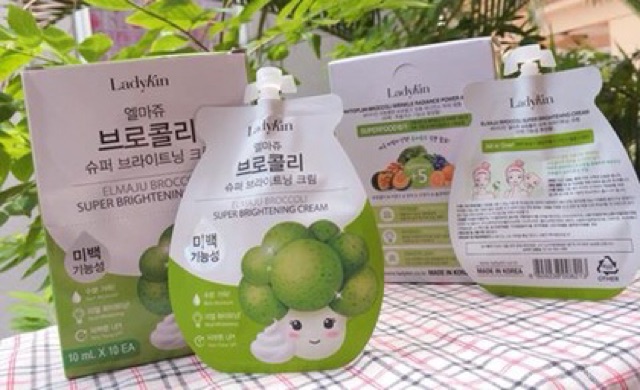 LADYKIN ELMAJU BROCCOLI SUPER BRIGHTENING CREAM- KEM DƯỠNG TRẮNG BÔNG CẢI XANH