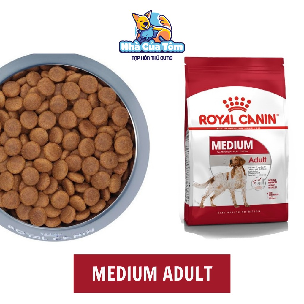 [THANH LÝ - DATE 23/08/2022 ] Hạt Royal Canin Medium Adult Cho Chó Trưởng Thành Size Vừa 11-25KG | Bao 1kg