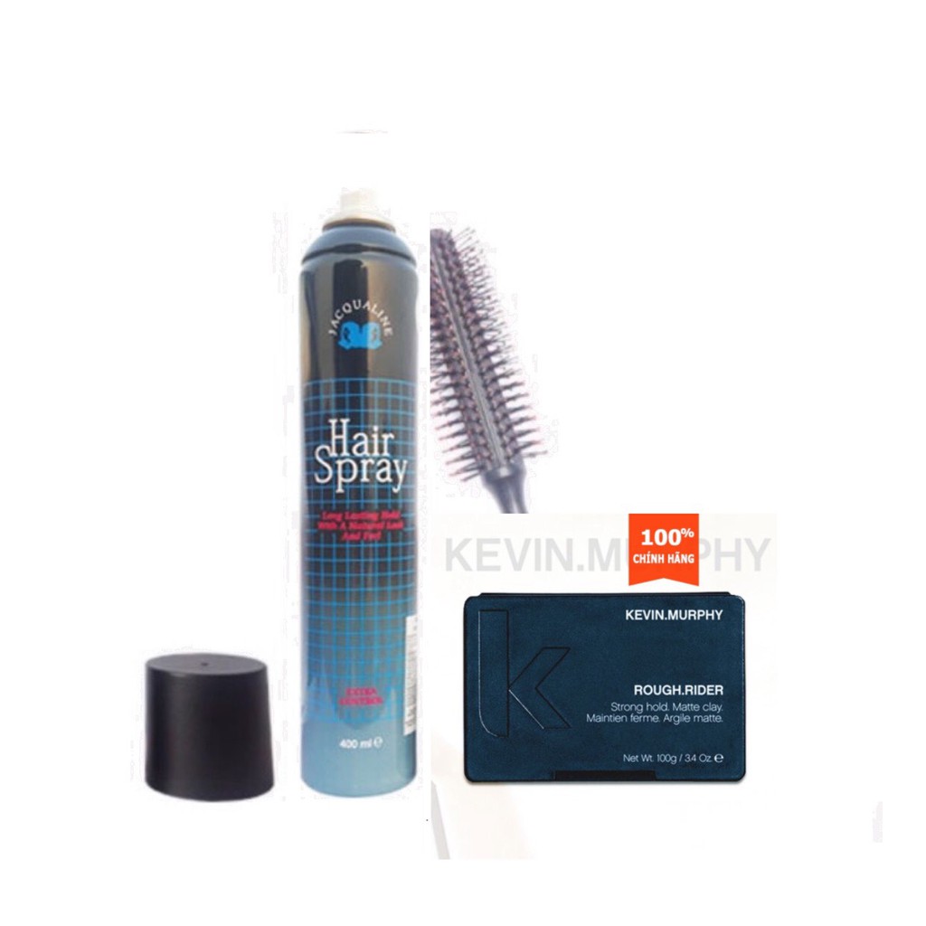 Combo gôm xịt tóc HAIR SPRAY JACQUALINE và sáp KEVIN MURPHY ROUGH RIDER