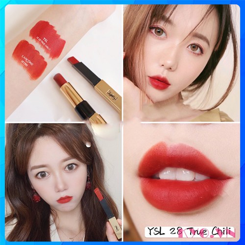 Son môi, chất son lì cho phái đẹp, Son môi YSL The Slim 1g chất son lì mịn, mềm mượt, giúp môi lên màu tươi tắn