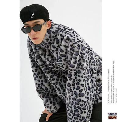 Ảnh thật 4 hình cuối-2W569.Áo khoác lông họa tiết da báo Unisex nam nữ Hàn Quốc