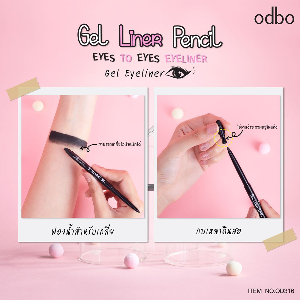 Chì Kẻ Mí Màu Đen Dạng Sáp Odbo Gel Liner Pencil - Chì Vặn Kẻ Mắt Màu Đen Odbo Gel Liner Pencil