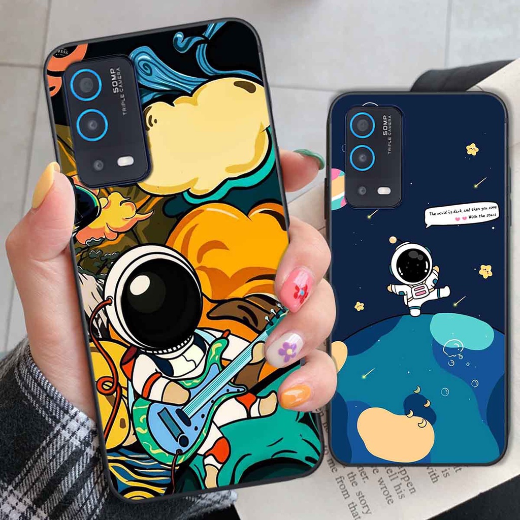 Ốp Oppo A54 / A55 in hình vũ trụ, phi hành gia bầu trời cute dễ thương