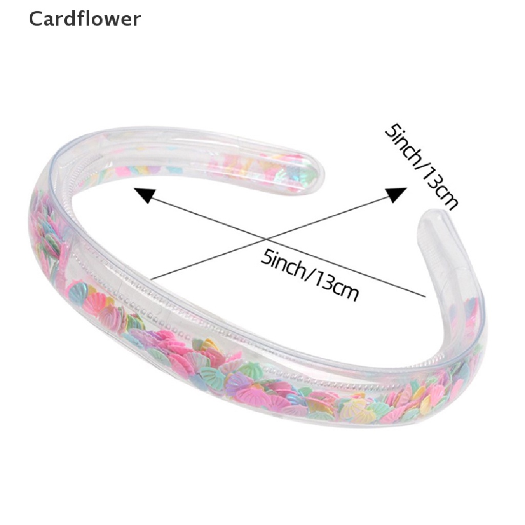 &lt; Cardflower &gt; Băng Đô Trong Suốt Có Cát Chảy Lấp Lánh Thời Trang Trẻ Em Đang Giảm Giá