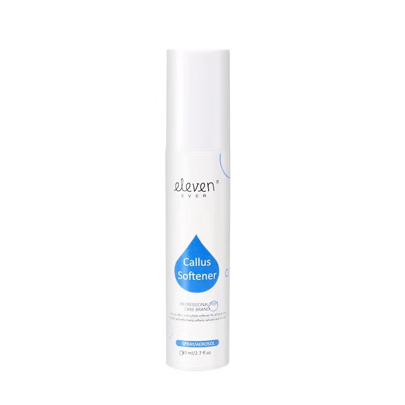 Nước xịt chai xịt làm mềm da chà gót chân Eleven sử dụng cùng chà gót chân